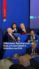 Milei canta e se diverte com líderes internacionais durante greve na Argentina 1 Milei canta e se diverte com líderes internacionais durante greve na Argentina