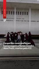 Coreografia em homenagem a Renee Good e Alex Pretti, mortos por agentes de imigração nos EUA